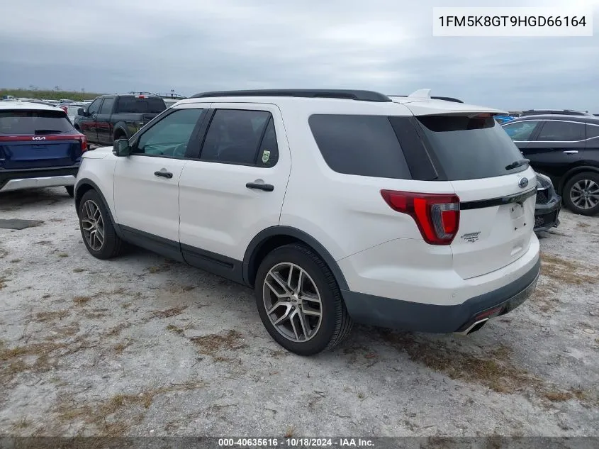 2017 Ford Explorer Sport VIN: 1FM5K8GT9HGD66164 Lot: 40635616