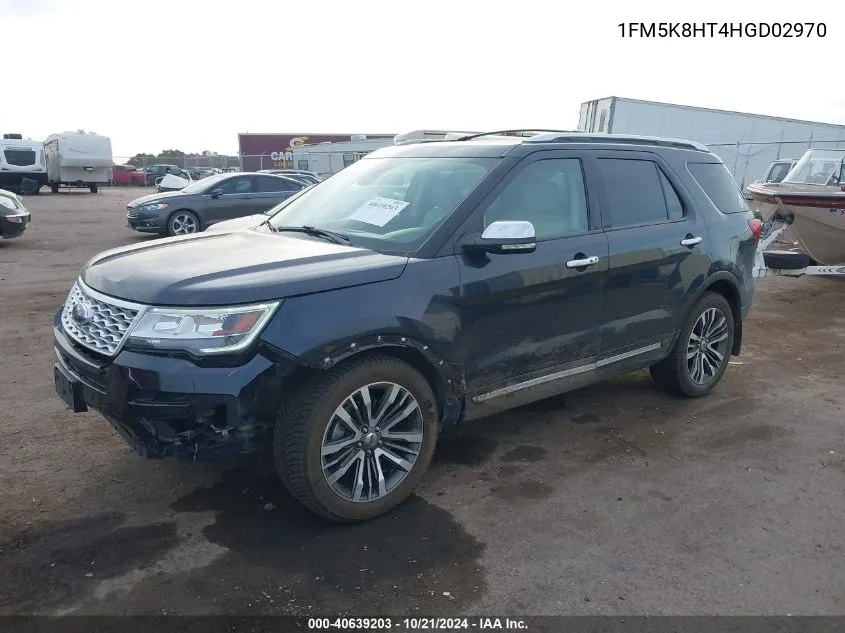 2017 Ford Explorer Platinum VIN: 1FM5K8HT4HGD02970 Lot: 40639203