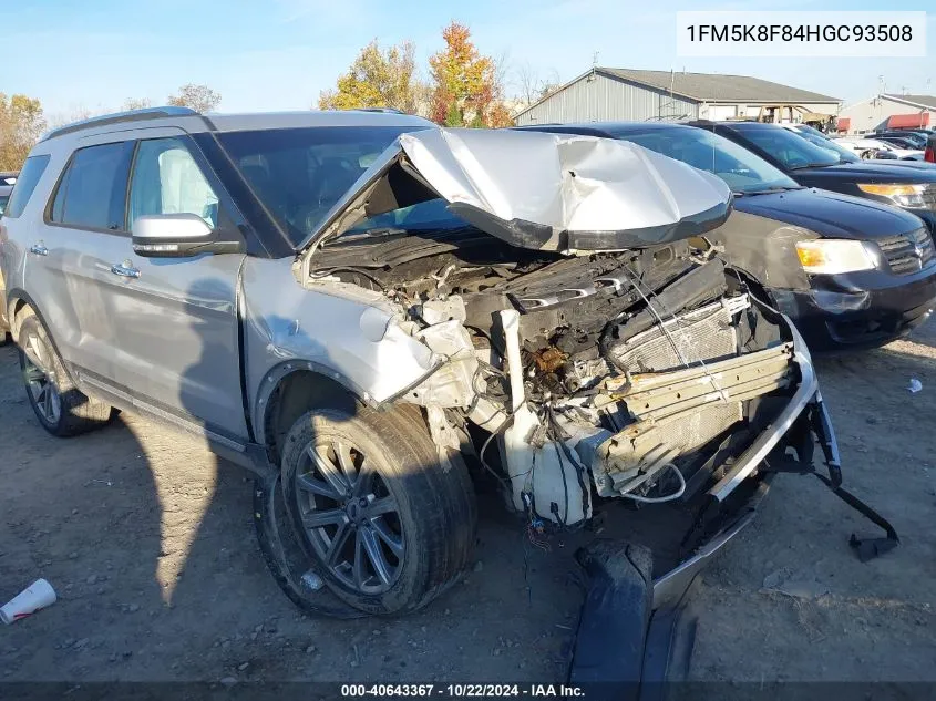 2017 Ford Explorer Limited VIN: 1FM5K8F84HGC93508 Lot: 40643367