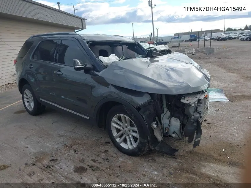 2017 Ford Explorer Xlt VIN: 1FM5K7DH4HGA15494 Lot: 40655132