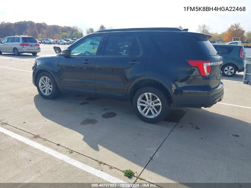 2017 Ford Explorer VIN: 1FM5K8BH4HGA22468 Lot: 40707983