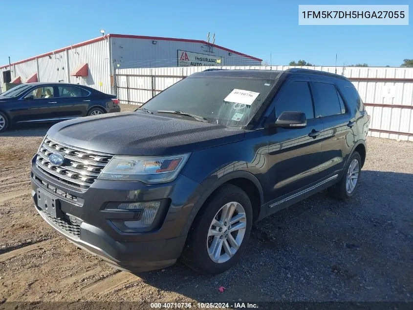 2017 Ford Explorer Xlt VIN: 1FM5K7DH5HGA27055 Lot: 40710736