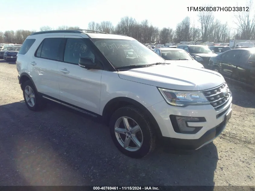 1FM5K8D87HGD33812 2017 Ford Explorer Xlt