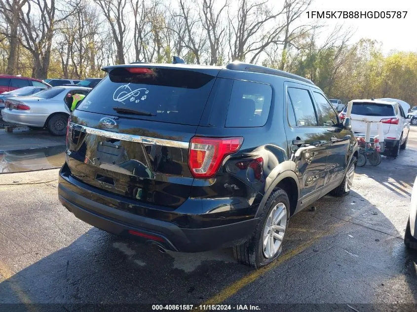 2017 Ford Explorer VIN: 1FM5K7B88HGD05787 Lot: 40861587