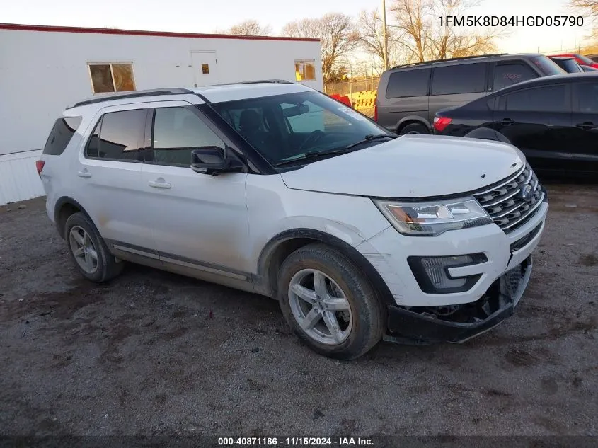 2017 Ford Explorer Xlt VIN: 1FM5K8D84HGD05790 Lot: 40871186