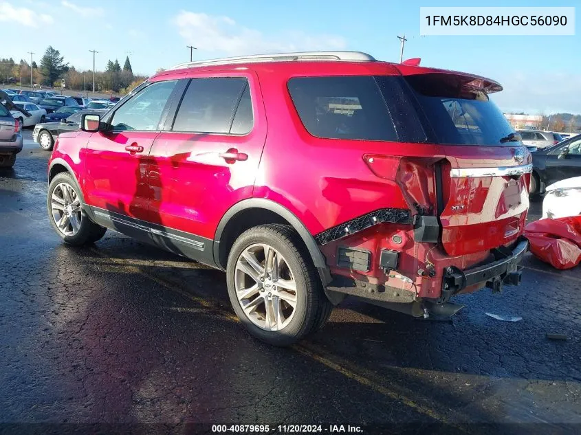 2017 Ford Explorer Xlt VIN: 1FM5K8D84HGC56090 Lot: 40879695