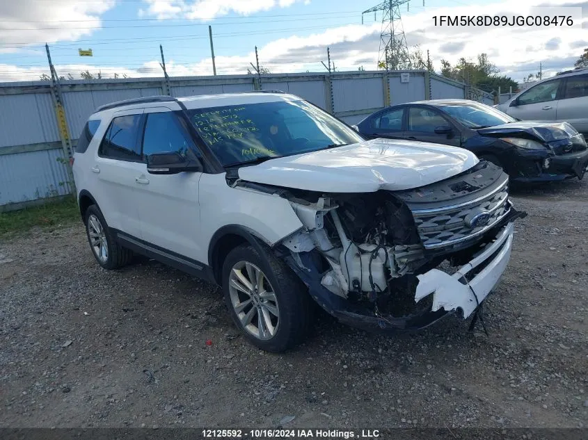 2018 Ford Explorer Xlt VIN: 1FM5K8D89JGC08476 Lot: 12125592