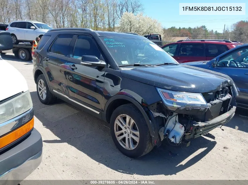 2018 Ford Explorer Xlt VIN: 1FM5K8D81JGC15132 Lot: 39278605