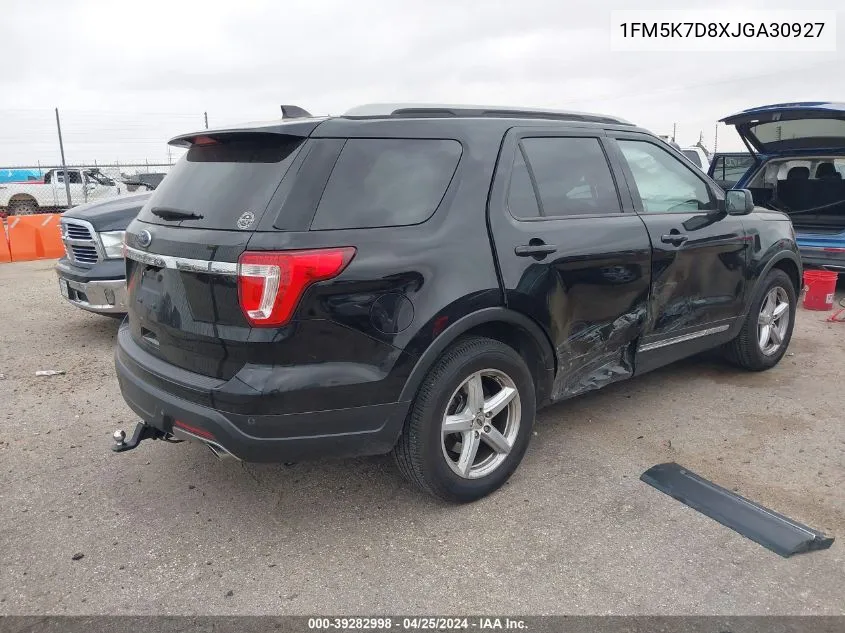 2018 Ford Explorer Xlt VIN: 1FM5K7D8XJGA30927 Lot: 39282998