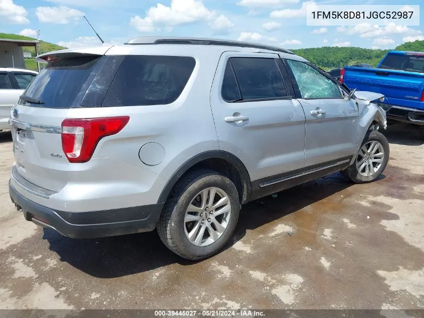 1FM5K8D81JGC52987 2018 Ford Explorer Xlt