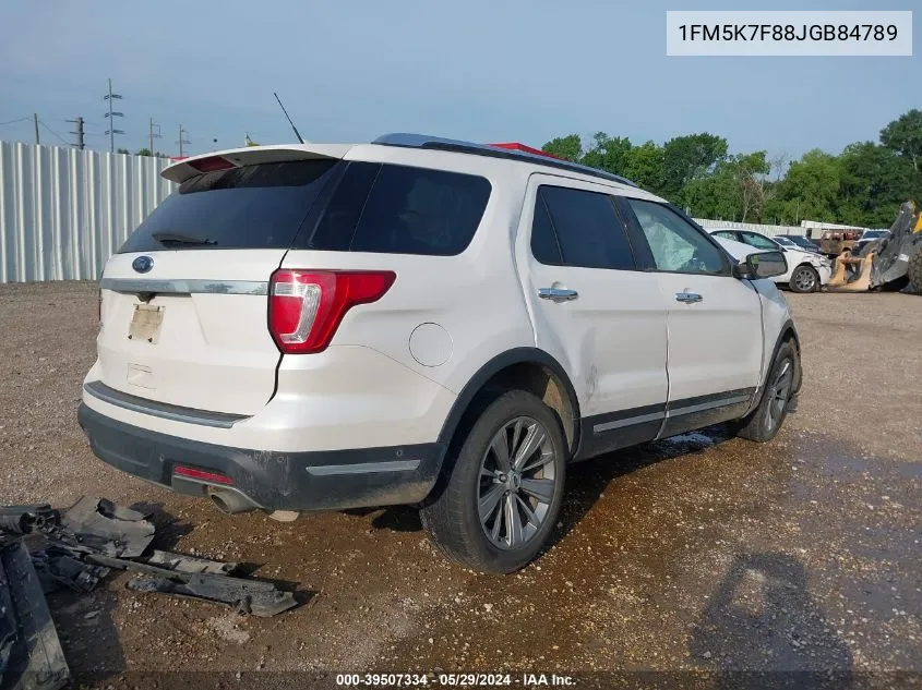 1FM5K7F88JGB84789 2018 Ford Explorer Limited