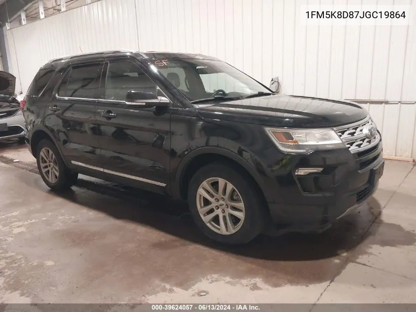 2018 Ford Explorer Xlt VIN: 1FM5K8D87JGC19864 Lot: 39624057