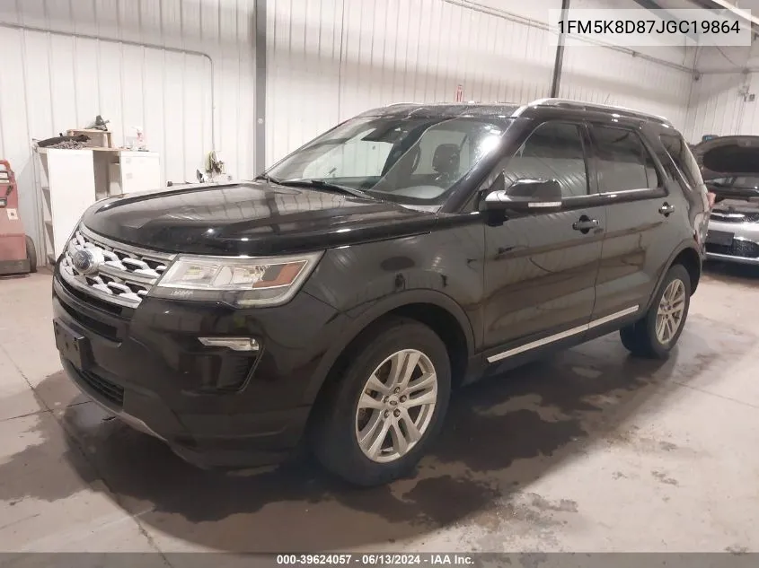 2018 Ford Explorer Xlt VIN: 1FM5K8D87JGC19864 Lot: 39624057