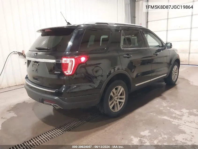 2018 Ford Explorer Xlt VIN: 1FM5K8D87JGC19864 Lot: 39624057