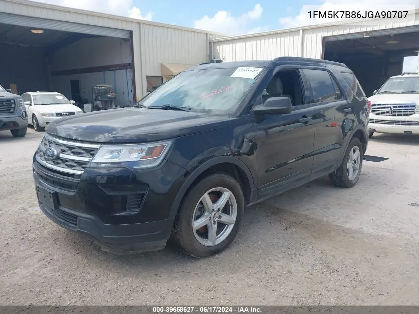 2018 Ford Explorer VIN: 1FM5K7B86JGA90707 Lot: 39658627