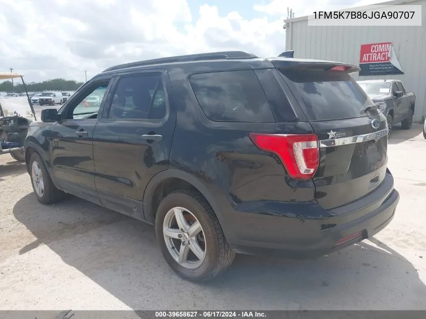 1FM5K7B86JGA90707 2018 Ford Explorer