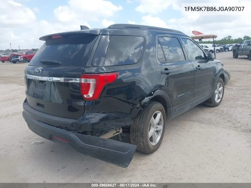 1FM5K7B86JGA90707 2018 Ford Explorer