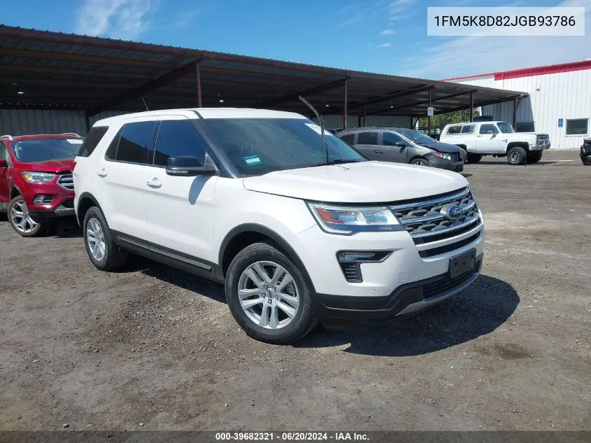 1FM5K8D82JGB93786 2018 Ford Explorer Xlt