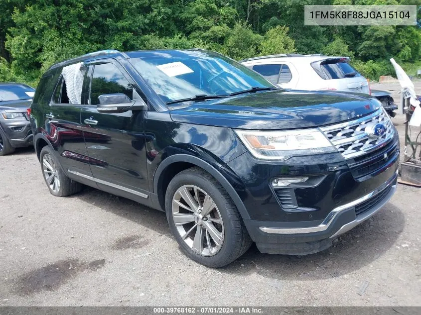 1FM5K8F88JGA15104 2018 Ford Explorer Limited