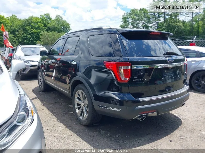 1FM5K8F88JGA15104 2018 Ford Explorer Limited