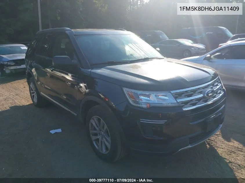 1FM5K8DH6JGA11409 2018 Ford Explorer Xlt