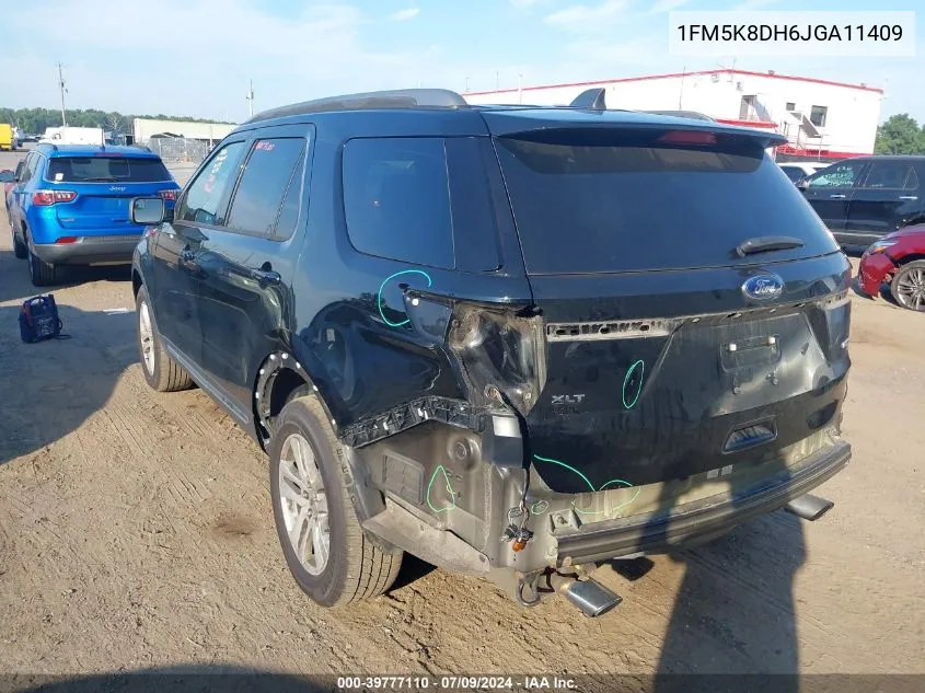 2018 Ford Explorer Xlt VIN: 1FM5K8DH6JGA11409 Lot: 39777110