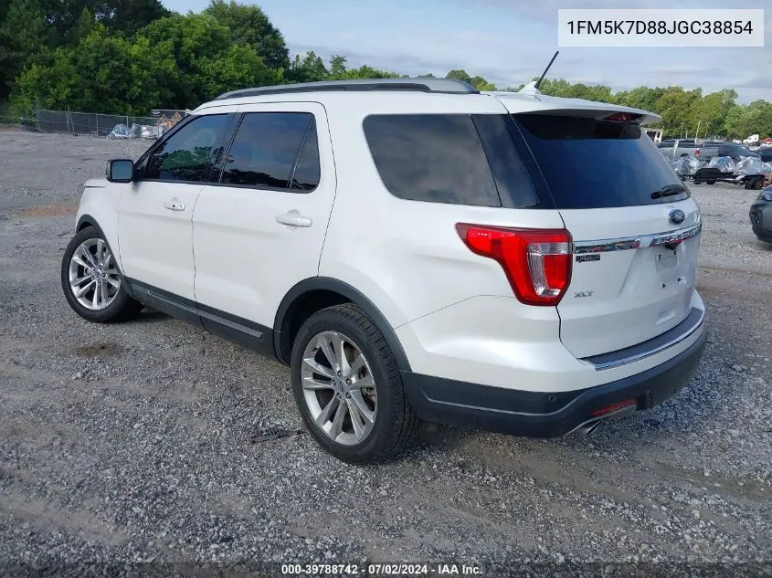 2018 Ford Explorer Xlt VIN: 1FM5K7D88JGC38854 Lot: 39788742