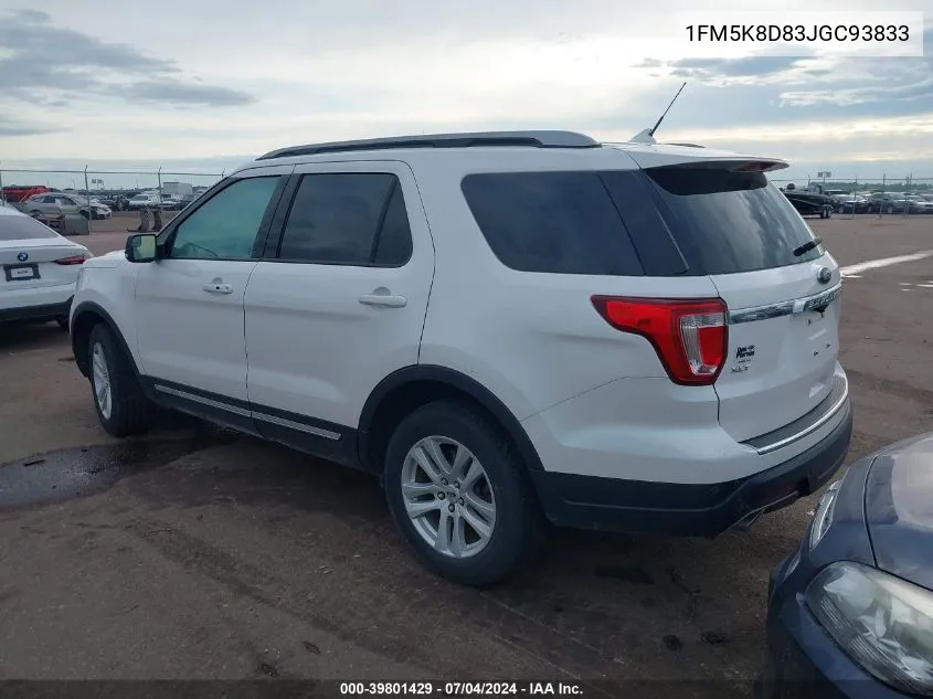 1FM5K8D83JGC93833 2018 Ford Explorer Xlt