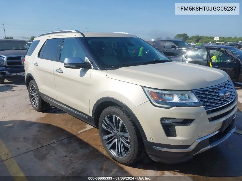 2018 Ford Explorer Platinum VIN: 1FM5K8HT0JGC05237 Lot: 39805399