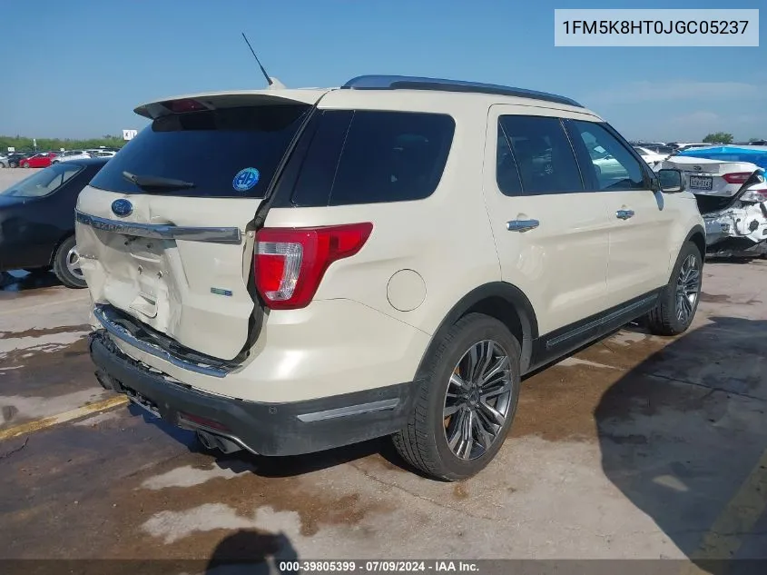 2018 Ford Explorer Platinum VIN: 1FM5K8HT0JGC05237 Lot: 39805399