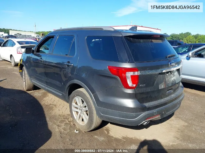 2018 Ford Explorer Xlt VIN: 1FM5K8D84JGA96542 Lot: 39808582