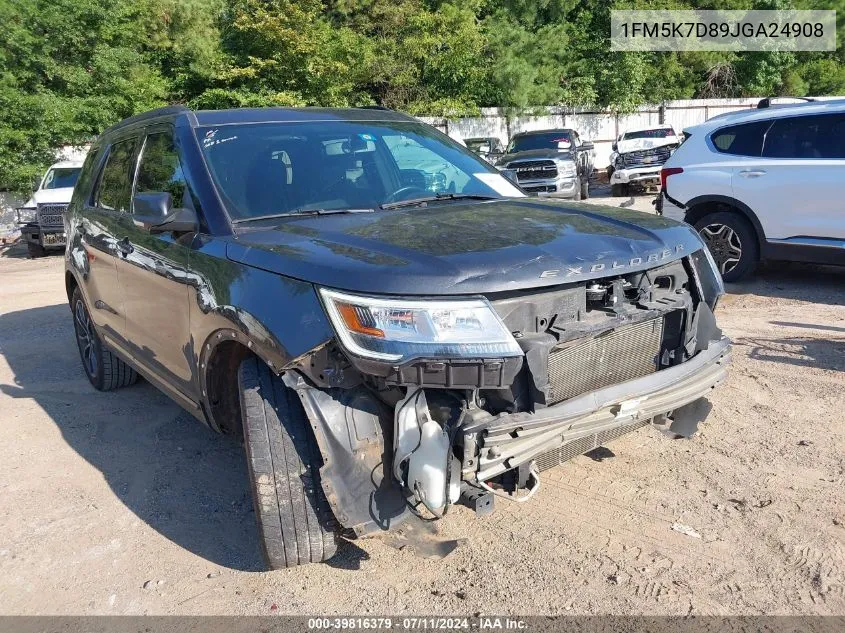 2018 Ford Explorer Xlt VIN: 1FM5K7D89JGA24908 Lot: 39816379