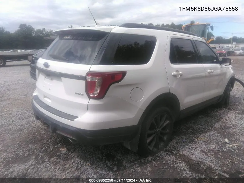 1FM5K8D86JGA75658 2018 Ford Explorer Xlt