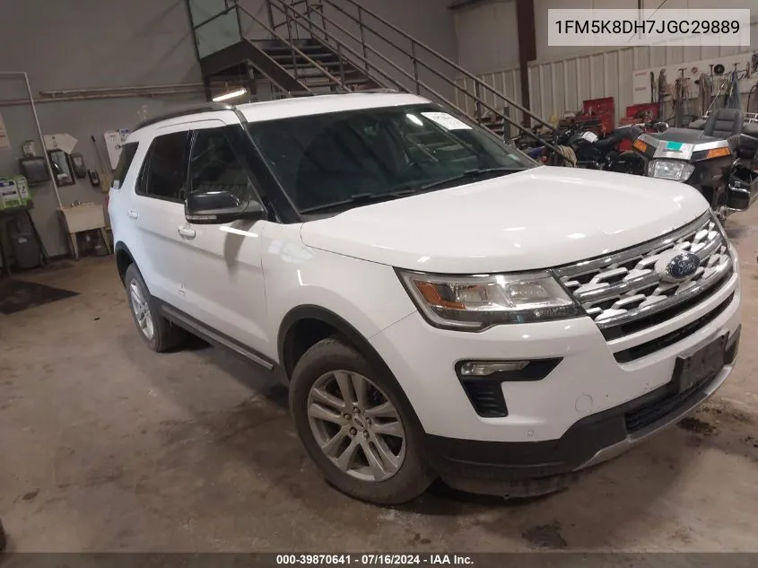 2018 Ford Explorer Xlt VIN: 1FM5K8DH7JGC29889 Lot: 39870641