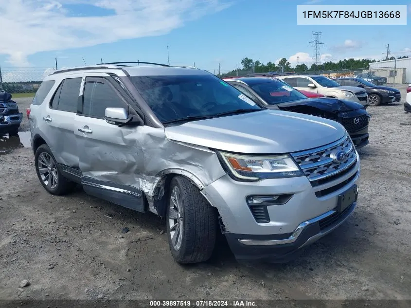 1FM5K7F84JGB13668 2018 Ford Explorer Limited