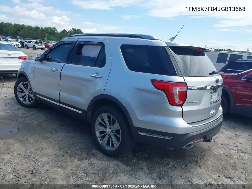 1FM5K7F84JGB13668 2018 Ford Explorer Limited