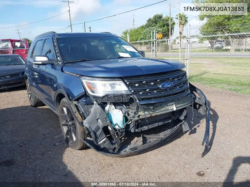 2018 Ford Explorer Xlt VIN: 1FM5K7D8XJGA13853 Lot: 39901065