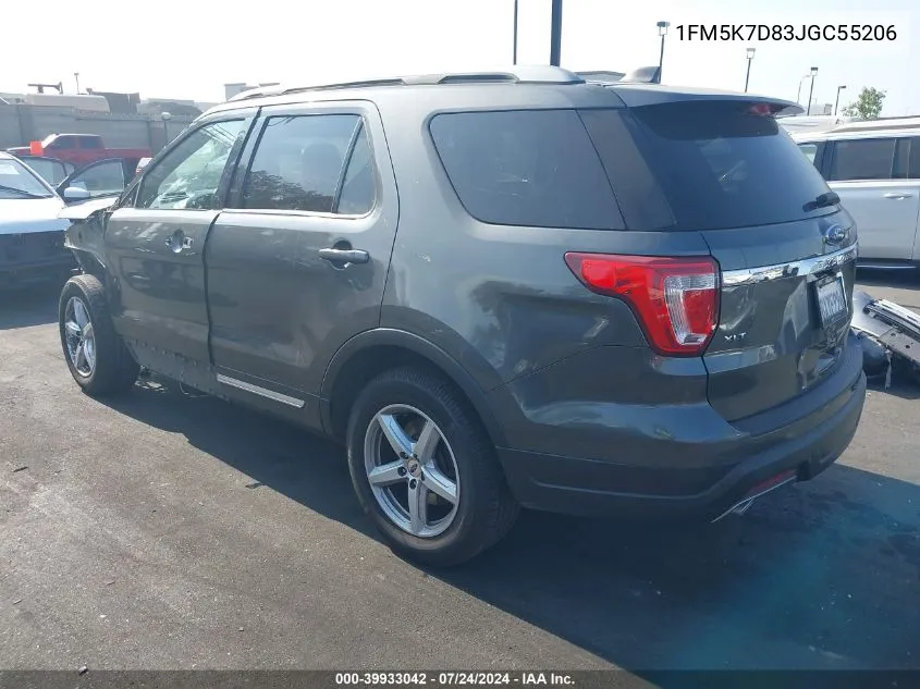 2018 Ford Explorer Xlt VIN: 1FM5K7D83JGC55206 Lot: 39933042