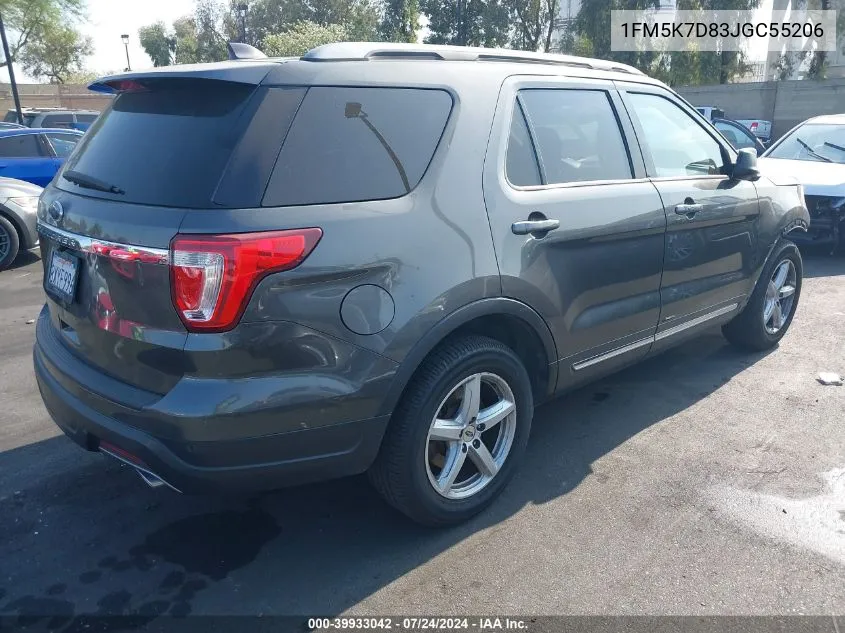 1FM5K7D83JGC55206 2018 Ford Explorer Xlt