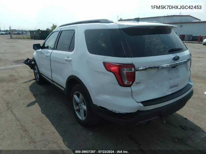 1FM5K7DHXJGC42453 2018 Ford Explorer Xlt