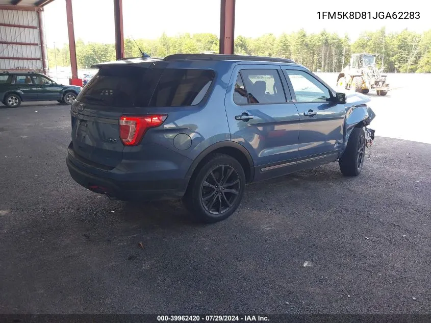 2018 Ford Explorer Xlt VIN: 1FM5K8D81JGA62283 Lot: 39962420