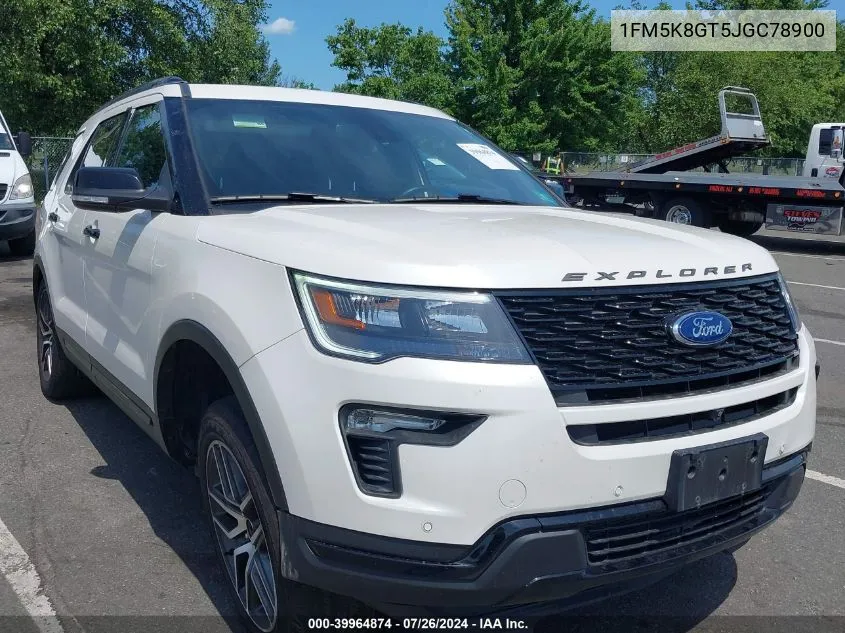 1FM5K8GT5JGC78900 2018 Ford Explorer Sport