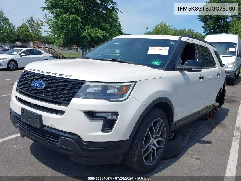 2018 Ford Explorer Sport VIN: 1FM5K8GT5JGC78900 Lot: 39964874