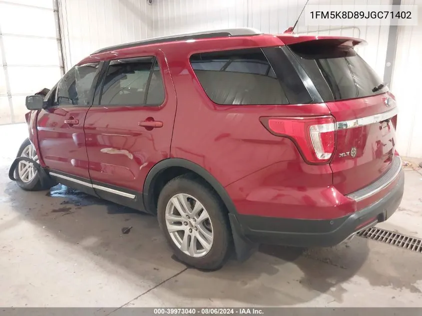 1FM5K8D89JGC71402 2018 Ford Explorer Xlt