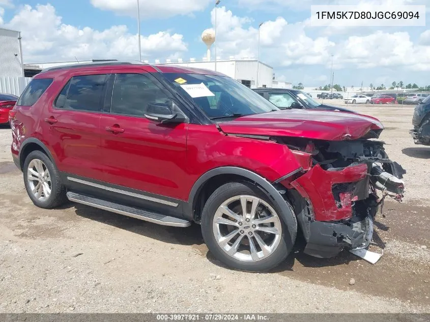 2018 Ford Explorer Xlt VIN: 1FM5K7D80JGC69094 Lot: 39977921