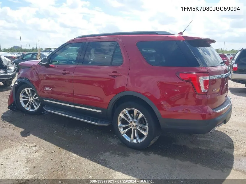 2018 Ford Explorer Xlt VIN: 1FM5K7D80JGC69094 Lot: 39977921