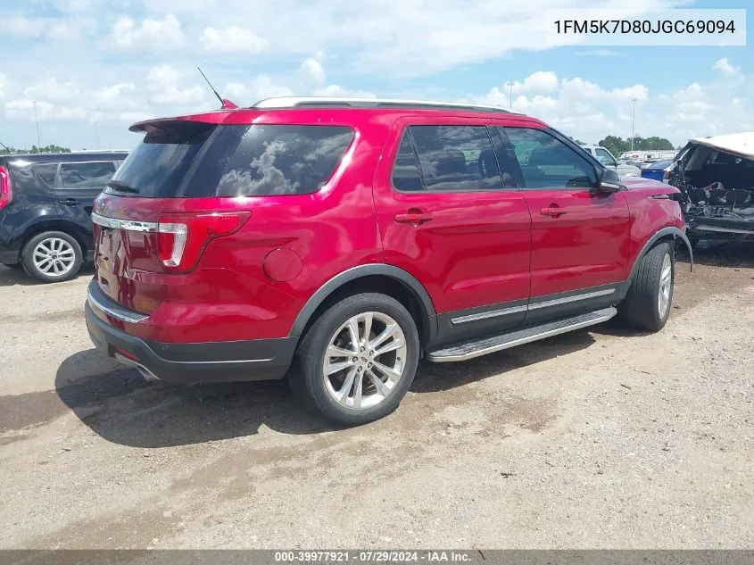 2018 Ford Explorer Xlt VIN: 1FM5K7D80JGC69094 Lot: 39977921