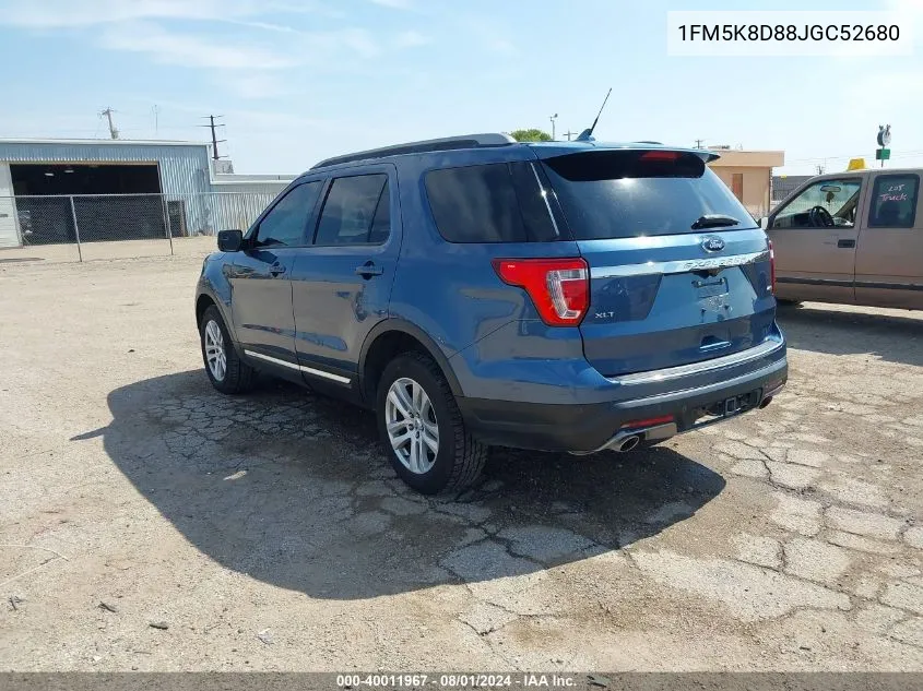 1FM5K8D88JGC52680 2018 Ford Explorer Xlt