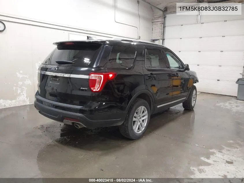 2018 Ford Explorer Xlt VIN: 1FM5K8D83JGB32785 Lot: 40023415