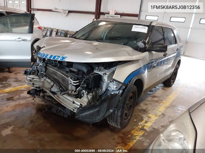 2018 Ford Police Interceptor Utility VIN: 1FM5K8AR5JGB12356 Lot: 40053690